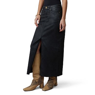 Women's Halston High Rise Denim Maxi Skirt