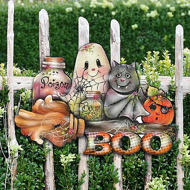 Brunhilda’s Broom! Halloween 24-Inch Door Decor by J. Mills-Price - Thanksgiving Festive Decor