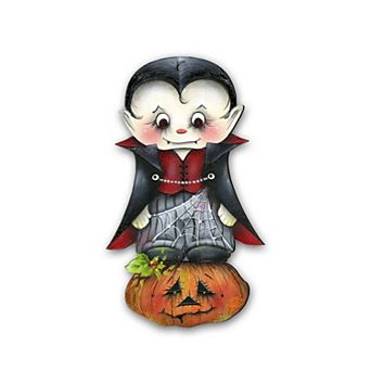 Dracula Halloween 24-Inch Handcrafted Wooden Door Decor by J. Mills-Price - Halloween Decor