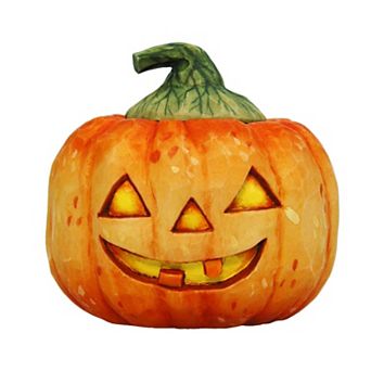 Pumpkin Halloween 24-Inch Handcrafted Wooden Door Decor by G. DeBrekht - Holiday Decor