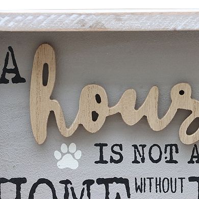 Parisloft A House Is Not A Home Without A Dog Wood Framed Wll Sign