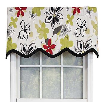Aria Ruffled Window Treatment Provance Valance 3" Rod Pocket