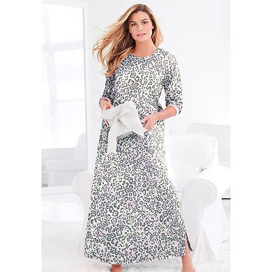 Dreams & Co. Plus Size Cotton Flannel Lounger