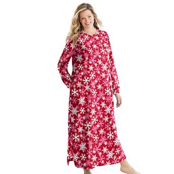 Dreams & Co. Plus Size Cotton Flannel Lounger