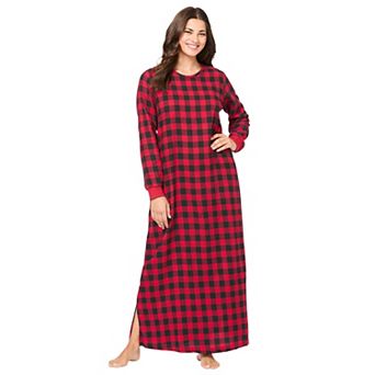 Dreams & Co. Plus Size Cotton Flannel Lounger