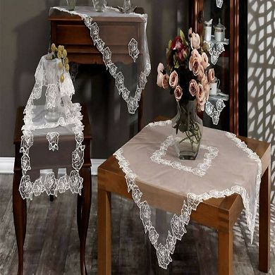 Moonlight Rose Runner, Square, Rectangular, Bistro Table, Side Table