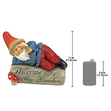 Gideon, The Garden Gnome Welcome Sign Statue