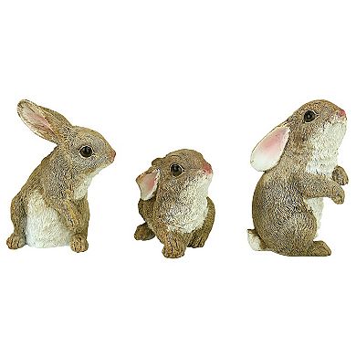 The Bunny Den, Garden Rabbit Statue: Set Of Three