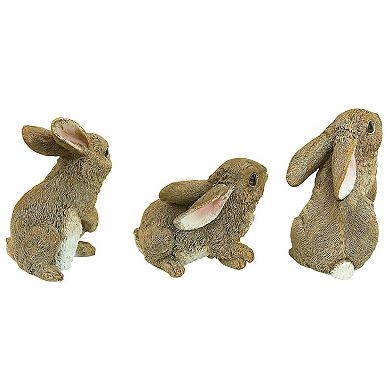 The Bunny Den, Garden Rabbit Statue: Set Of Three