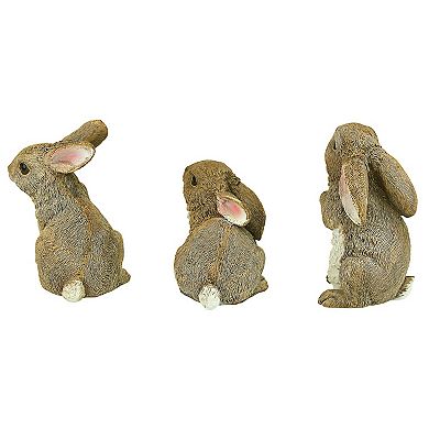 The Bunny Den, Garden Rabbit Statue: Set Of Three