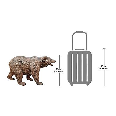 Grand-scale Brown Bear Garden Statue