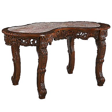 The Mountbatten Hardwood Marble-topped Desk