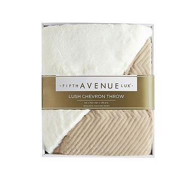 5th Avenue Lux Chevron Throw Blanket