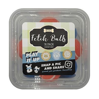 Woof 18-Pack Tub of Tennis Balls