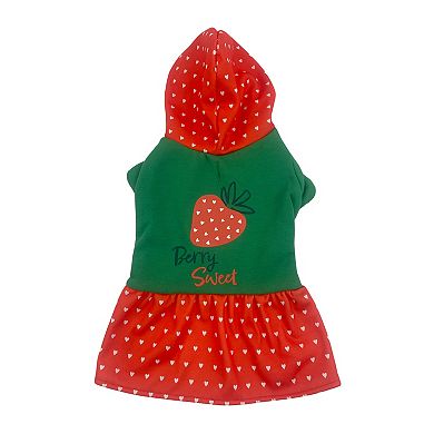 Woof Berry Sweet Hooded Doggy Dress