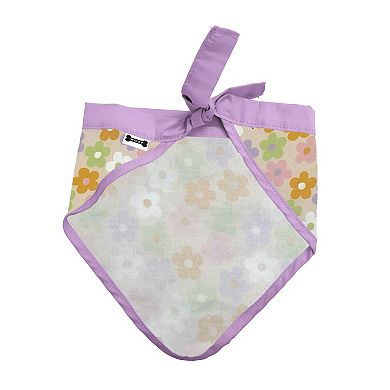 Woof Flower Print Doggy Bandana