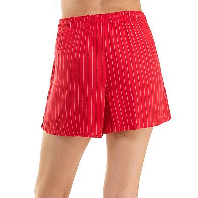 Women's Jaclyn Inc. Flannel Boxer Pajama Shorts