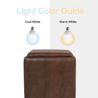 HomePop Woven Tray Top Storage Ottoman