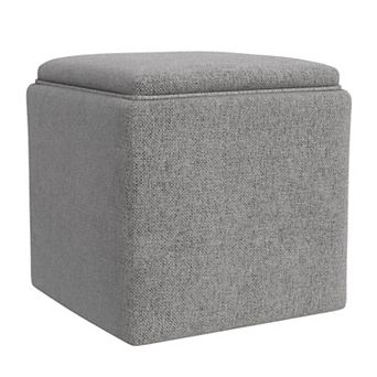 HomePop Woven Tray Top Storage Ottoman