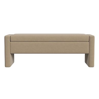 HomePop Copenhagen Plush Storage Bench