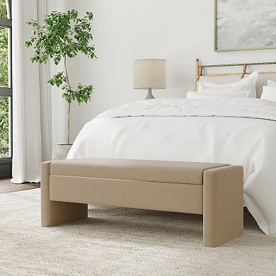 HomePop Copenhagen Plush Storage Bench