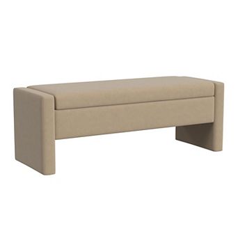 HomePop Copenhagen Plush Storage Bench