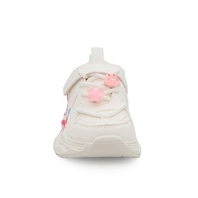 Yoki Chuck Girls' Hearts All Over Lace Up Sneaker