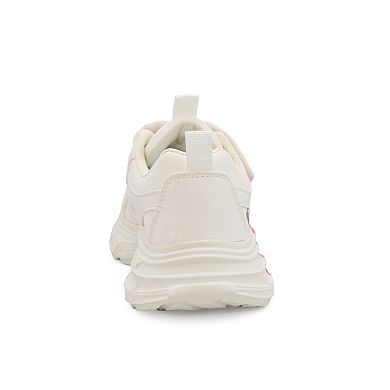 Yoki Chuck Girls' Hearts All Over Lace Up Sneaker