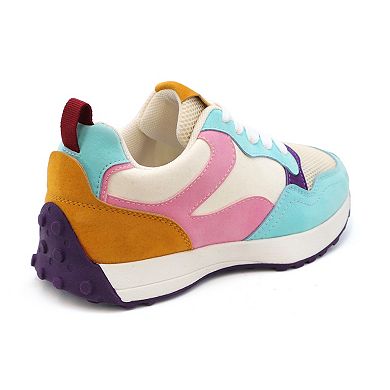 Yoki Wave 17 Color Block Lace-Up Little Kids Girls' Sneakers