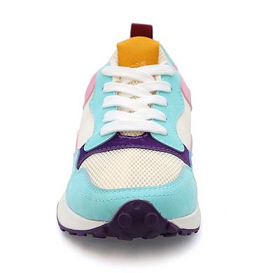 Yoki Wave 17 Color Block Lace-Up Little Kids Girls' Sneakers