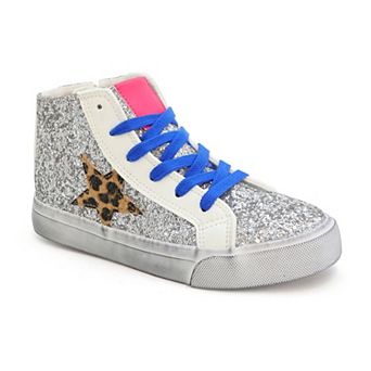 Yoki Zahara Girls' Glitter High Top Sneakers