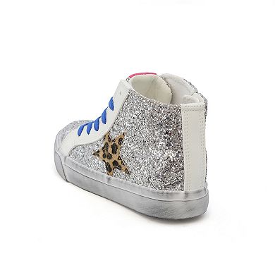 Yoki Zahara Girls' Glitter High Top Sneakers