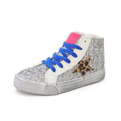 Yoki Zahara Girls' Glitter High Top Sneakers