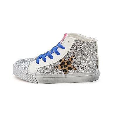 Yoki Zahara Girls' Glitter High Top Sneakers