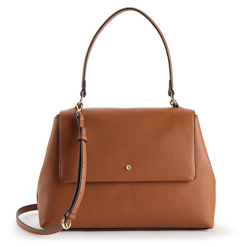LC Lauren Conrad Stacy Essential Satchel Bag, Saddle