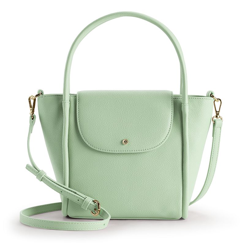 LC Lauren Conrad Quinn Mini Tote Crossbody Bag, Valor Green