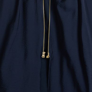 Women's Nine West Adaptive Zip Front Midi Dress