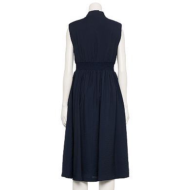 Women's Nine West Adaptive Zip Front Midi Dress