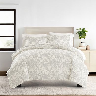 Urban Loft's 3 pc Patterned Duvet Bedding Set - Weathered Floral
