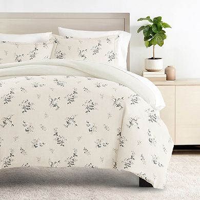 Urban Loft's 3 pc Reversible Duvet Bedding Set with Delicate Floral Patterns