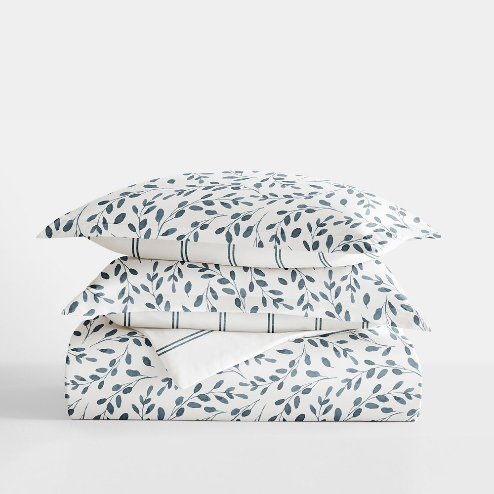 Urban Loft's 3 pc Reversible Duvet Bedding Set - Watercolor Vines Pattern