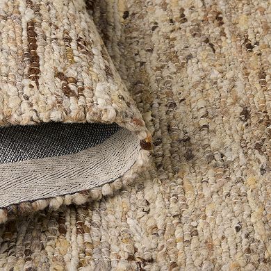 Town & Country Montana Textured Border Handcrafted 100% Wool Area Rug