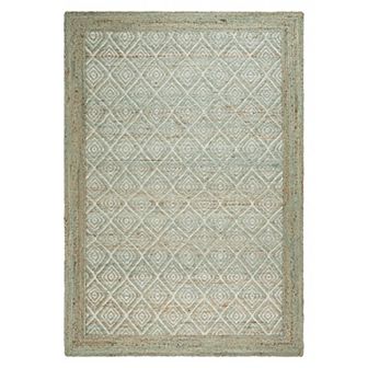 Town and Country Terra Nalani Textured Diamond Hand-Knotted Flatwoven 100% Natural Jute Area Rug