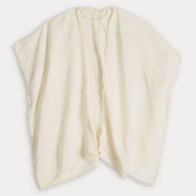 Women's Sonoma Goods For Life® Crochet Back Ruana