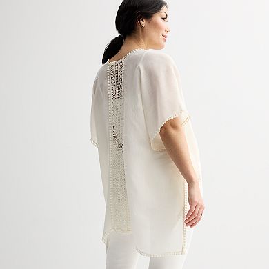 Women's Sonoma Goods For Life® Crochet Back Ruana