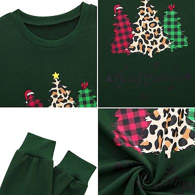 Womens Merry Christmas Sweatshirt Funny Christmas Tree Truck Graphic Pullover Long Sleeve Blouse