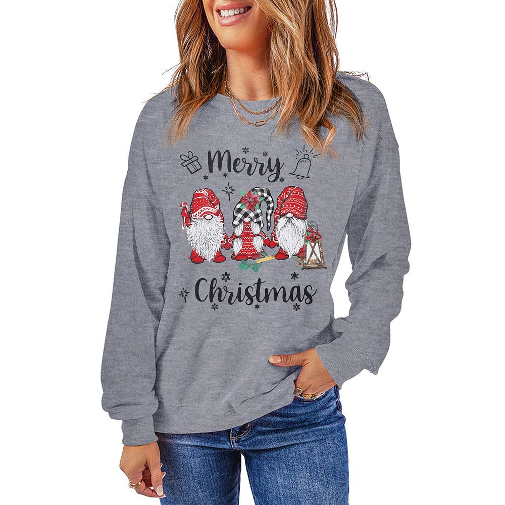 Sparkle Sisters Christmas Truck Sweatshirt- Grey main image 1