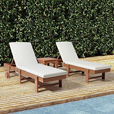 Westintrends Outdoor/Patio Chaise Lounge Cushion (Set of 2), 74" x 22.5"