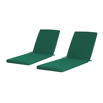 Westintrends Outdoor/Patio Chaise Lounge Cushion (Set of 2), 74" x 22.5"