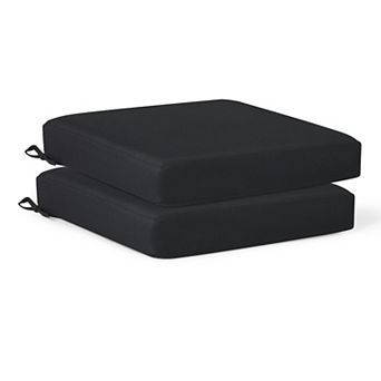 Westintrends Outdoor/Patio Square Chair Seat Cushion (Set of 2), 20" x 19"